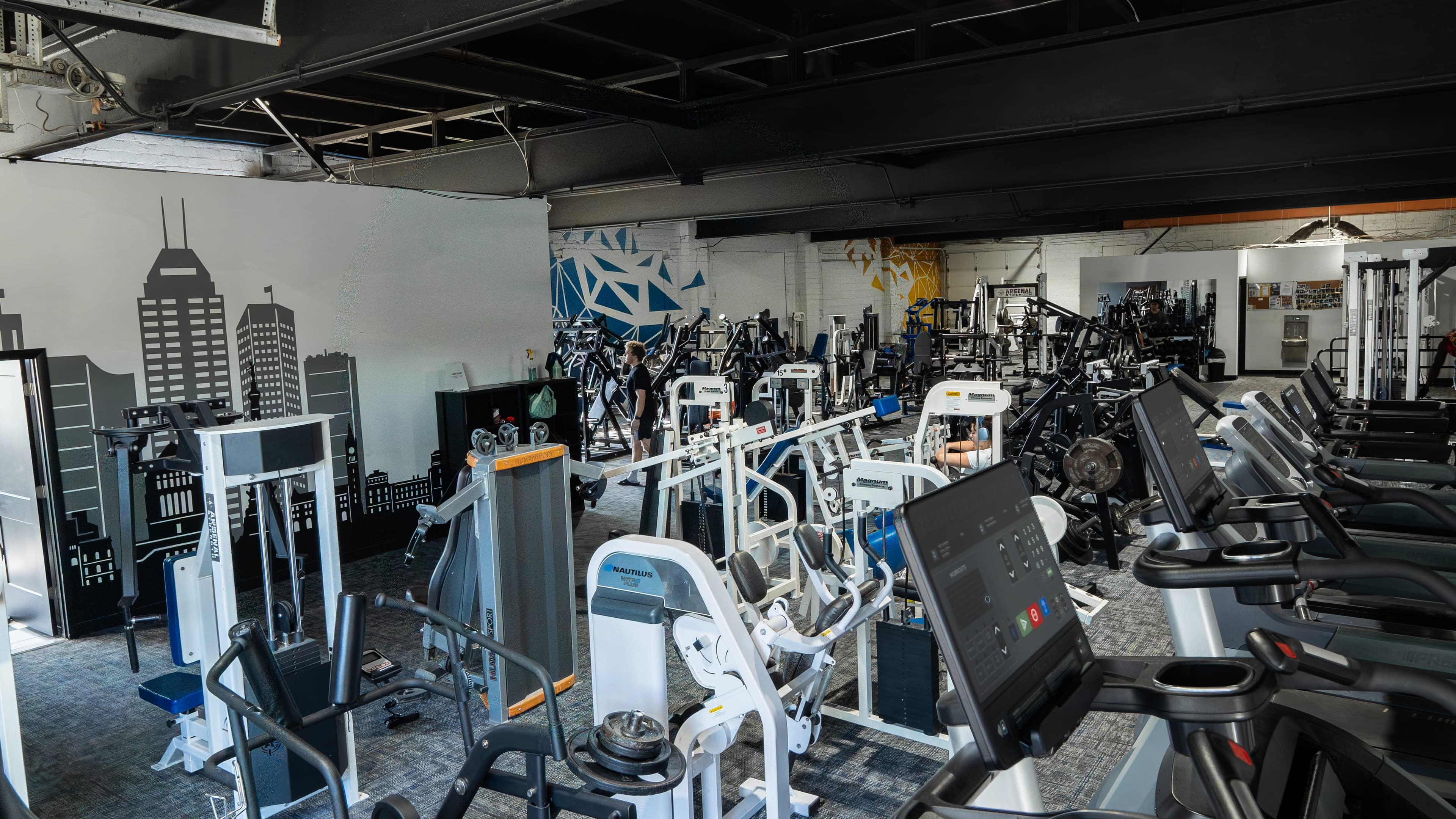 Strength machines and equipment inside Indy City Barbell