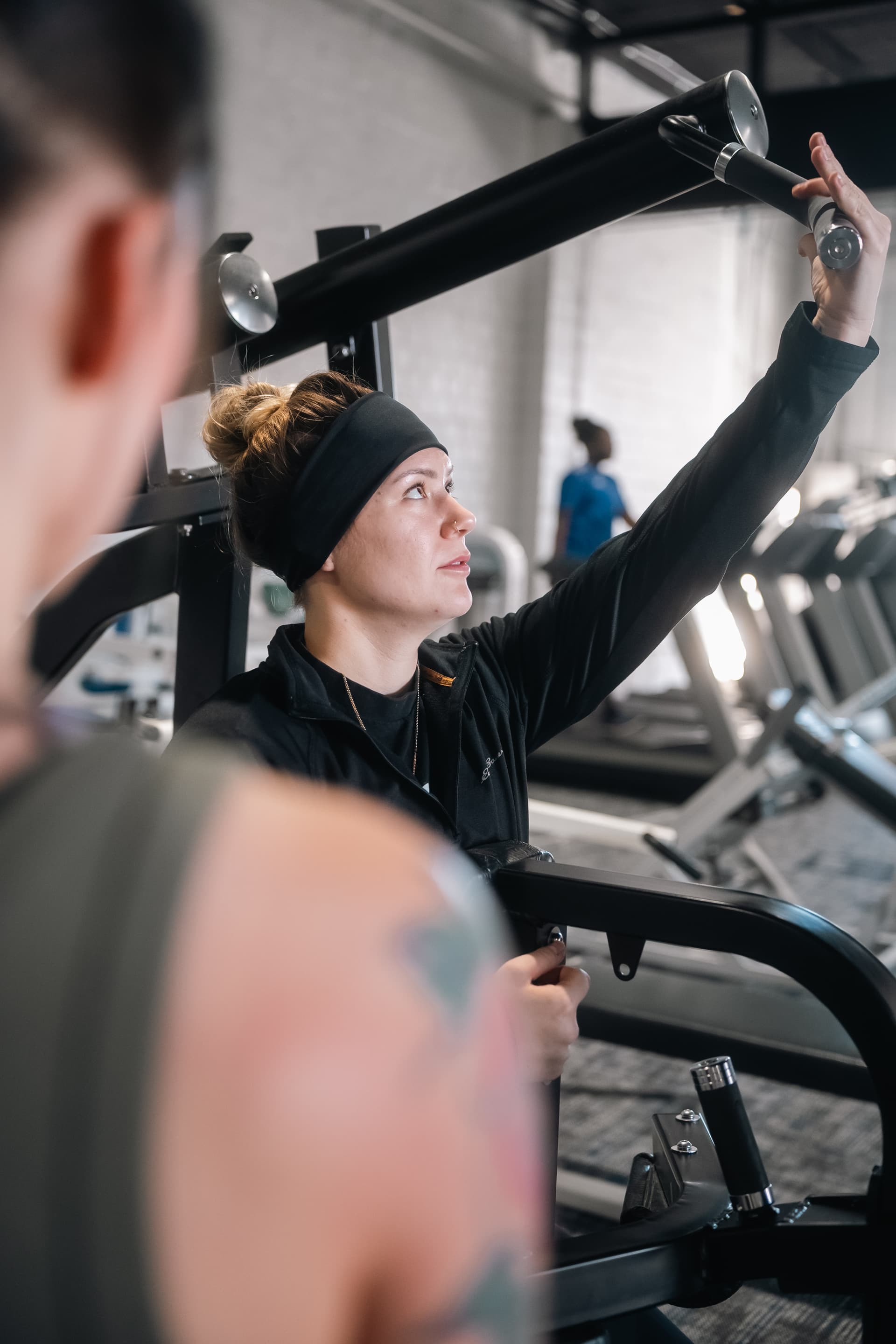 Personal trainer coaching a member at Indy City Barbell in Indianapolis