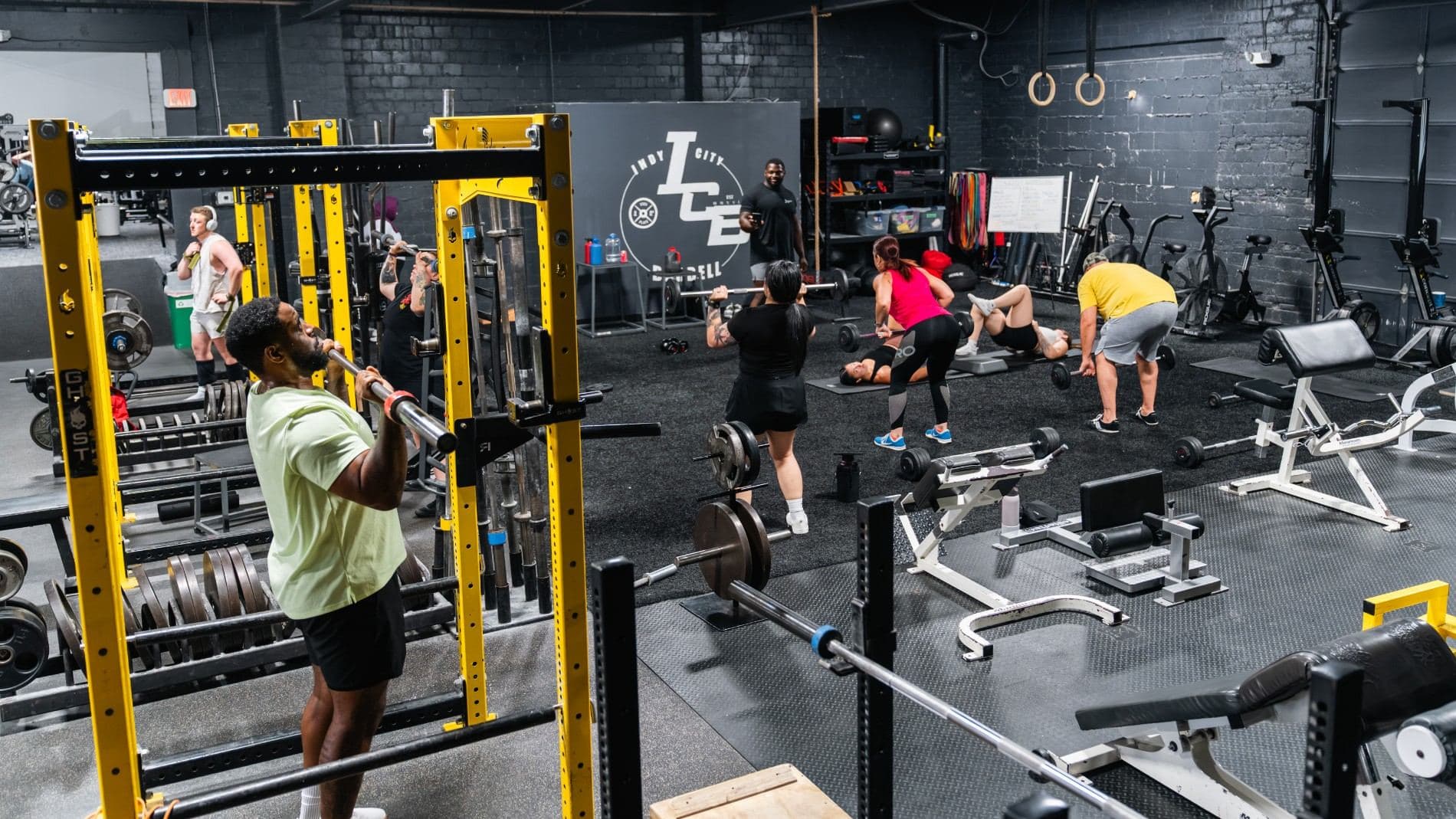 Group training class at Indy City Barbell in Indianapolis