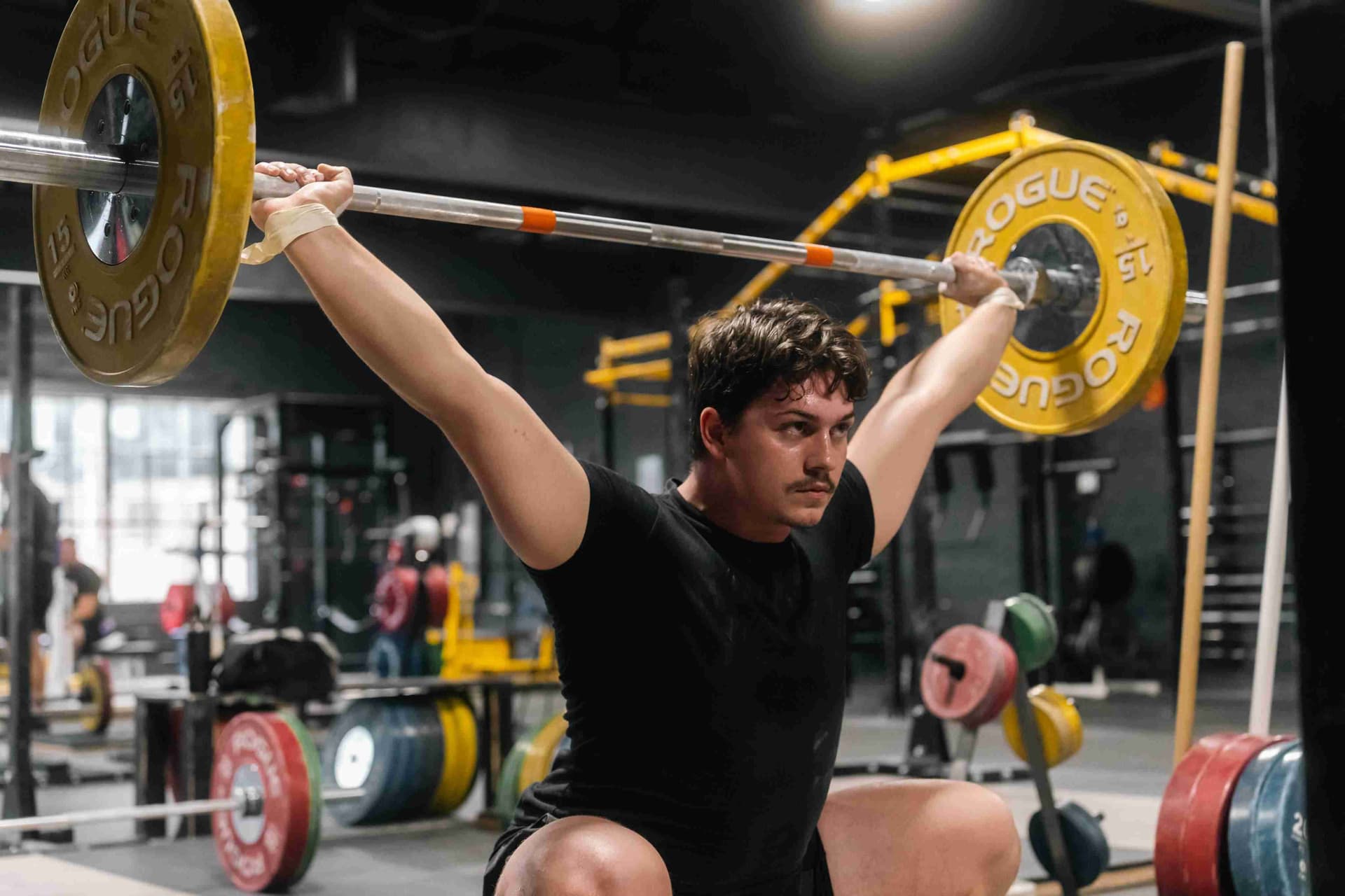 Open platform space for barbell lifts at Indy City Barbell