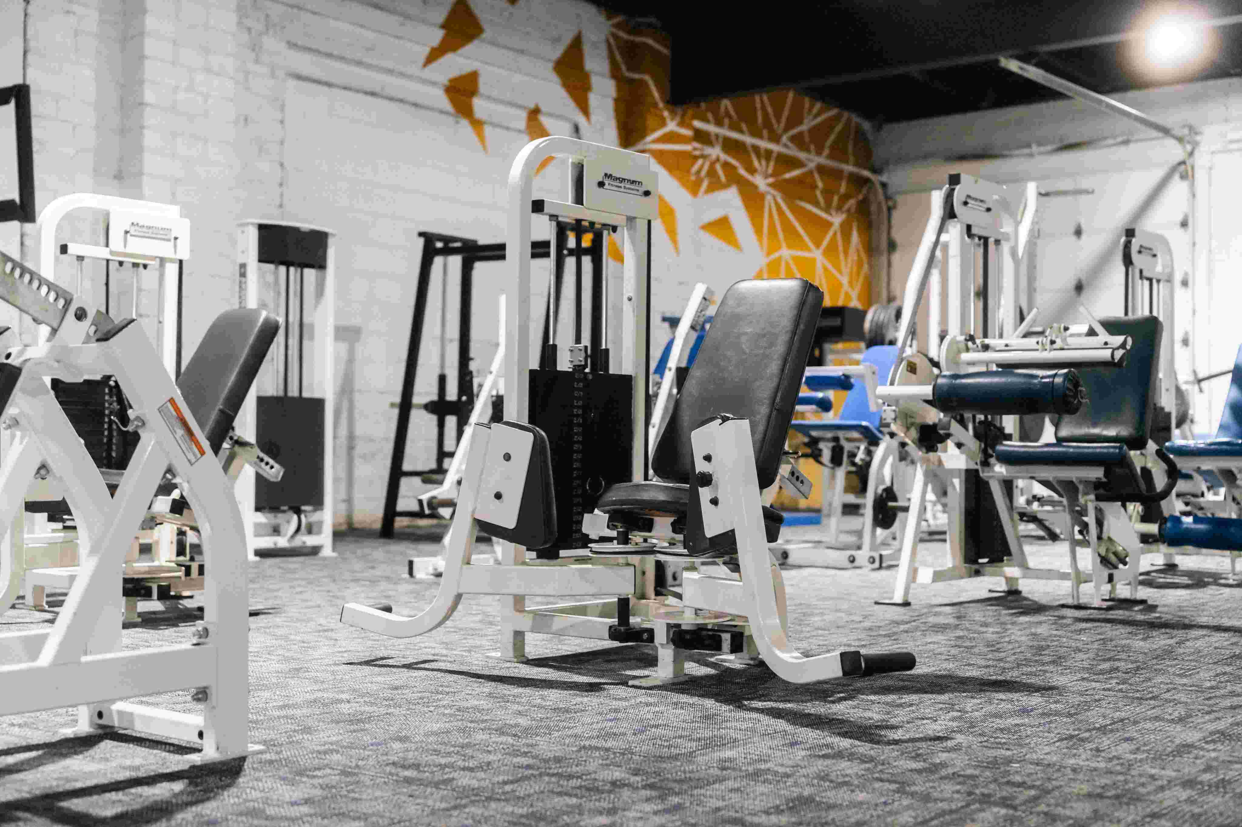 Open training floor at Indy City Barbell workout gym