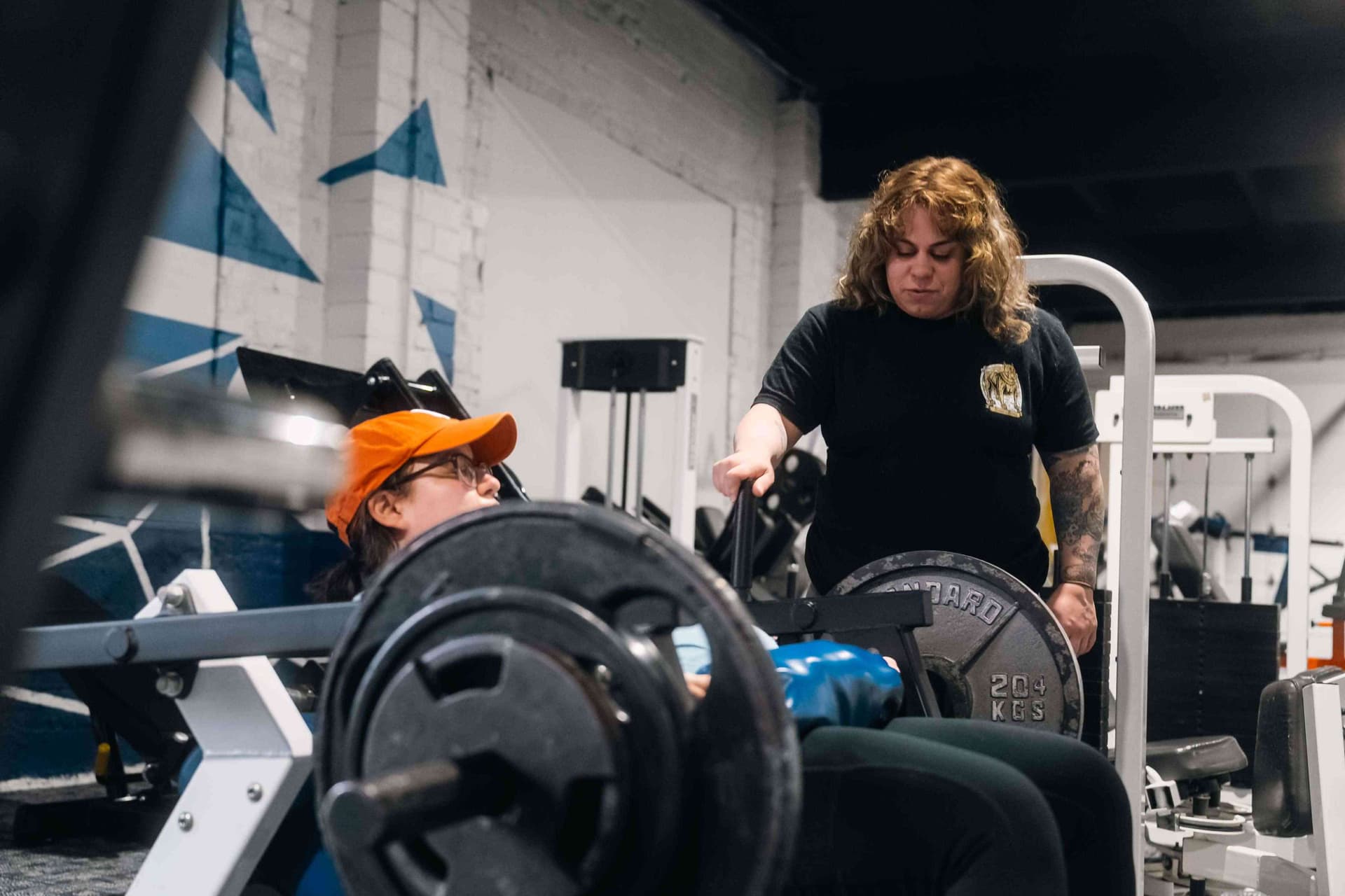Strength equipment and training floor at a fitness club in Indianapolis